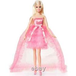 Poupée Barbie, Vœux d'anniversaire, Cadeau idéal, Blonde en robe rose