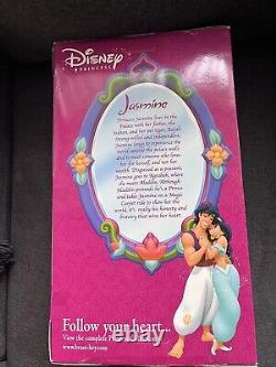 Poupée Disney Princess JASMINE en porcelaine, pièce de collection 14 pouces, BRASS KEY 2003 NIB Rare.