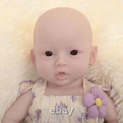 Poupée Reborn en silicone intégral de 18.5 pouces, bébé fille réaliste, nouveau-né avec membres souples