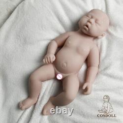 Poupée bébé en silicone souple et réaliste à corps entier avec les yeux fermés de COSDOLL 18.5