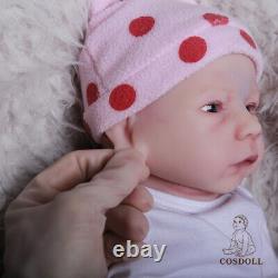 Poupée bébé fille en silicone intégral de 18,5 pouces COSDOLL pouvant boire de l'eau/faire pipi Poupées renaissantes