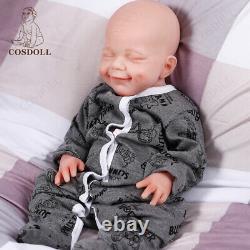 Poupée bébé jumeaux nouveau-nés en silicone de platine de 18,5 pouces COSDOLL 6,8 lb