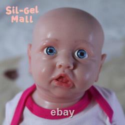 Poupée bébé réaliste en silicone complet de 22 pouces, 4.7 kg - Jolie poupée bébé nouveau-née reborn
