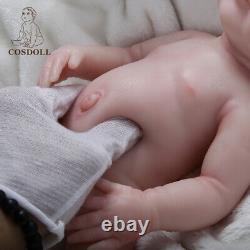 Poupée bébé reborn fille nouveau-née en silicone intégral de 15,5 pouces (de la tête aux pieds)