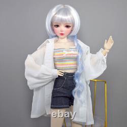 Poupée belle BJD de 56 cm avec tête ouvrable, yeux changeables et accessoires complets