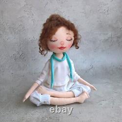 Poupée de chiffon Yoga, poupée mobile, bon cadeau pour les femmes pratiquant le yoga, décoration de studio de yoga