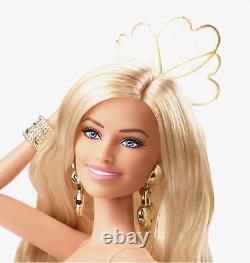 Poupée de collection Barbie le film, Margot Robbie Barbie en combinaison disco dorée