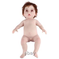 Poupée de renaissance en silicone intégral de 47 cm avec corps de bébé fille et os - Cadeau jouet pour nouveau-né
