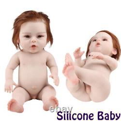 Poupée de renaissance en silicone pour bébé garçon nouveau-né, jouet pour enfants, cadeau avec articulations de positionnement, 47cm