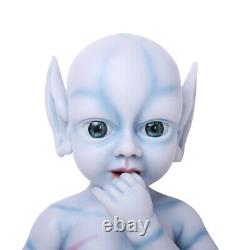 Poupée elfe en silicone souple faite à la main avec de grands yeux réalistes et mignons, jouet compagnon de jeu