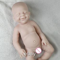 Poupée en silicone intégral de 18,5 pouces, poupée bébé reborn fille, poupée DIY non peinte