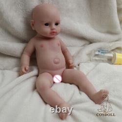 Poupée en silicone solide de 16,5 pouces COSDOLL - Poupée bébé reborn nouveau-né fille.