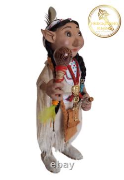 Poupée fantastique gnome hopi indien