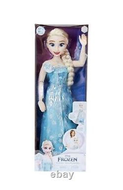 Poupée géante Disney Frozen Elsa avec pouvoirs de glace et musique - Poupée de jeu de 32 pouces.