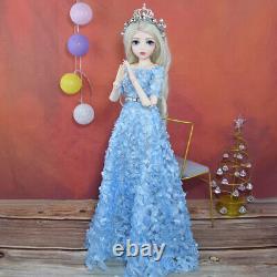 Poupée princesse fille BJD de 1/3 de 24 pouces avec yeux, perruques, chaussures, vêtements ensemble complet