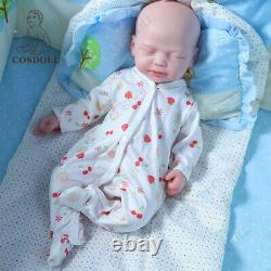 Poupée réelle COSDOLL en silicone souple de 18,5 pouces en taille réelle pour bébé endormi (fille)