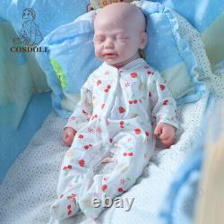 Poupée réelle COSDOLL en silicone souple de 18,5 pouces en taille réelle pour bébé endormi (fille)