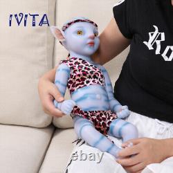 Poupée renaissante en silicone souple IVITA de 18 pouces avec des yeux ambrés, bébé fée réaliste infantile (Fille)
