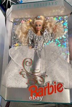 Poupées Barbie LOT DE COLLECTION DE 4 QUATRE, Édition Limitée de Noël BARBIES