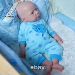 Poupées bébé Reborn COSDOLL 18.5 pouvant boire de l'eau et faire pipi en silicone Platinum Garçon