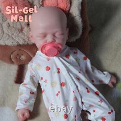 Poupées bébé reborn réalistes à yeux fermés en silicone mignon nouveau-né fille faite à la main
