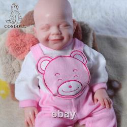 Poupées bébé renaissantes en silicone intégral COSDOLL 18.5 Nouveau-né Poupées bébé Fille Poupées