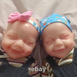 Poupées bébés en silicone platine COSDOLL 18,5 cm - Poupées bébés reborn - Poupée nouveau-né souriante