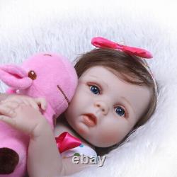 Poupées de bébé reborn faites à la main en silicone vinyle, réaliste, nouveau-né, poupée fille en bas âge.
