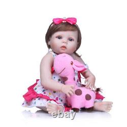 Poupées de bébé reborn faites à la main en silicone vinyle, réaliste, nouveau-né, poupée fille en bas âge.