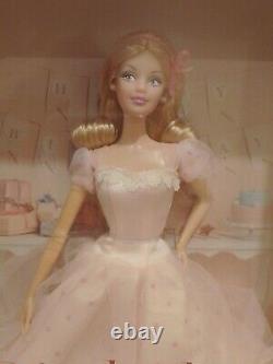Rare Barbie Anniversaire Wishes Rose Gown Jouet Collector Poupée Marque Nouveau