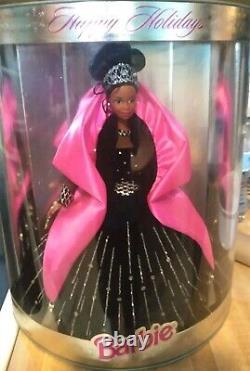 Rarebarbie Joyeuses Fêtes 1998 Afro-américaine Mattel #20201 Noël Nouveau