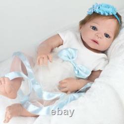 Reborn Baby Dolls 22 Bébés Nouveau-nés Ressemblant Full Vinyl Silicone Baby Girl Doll