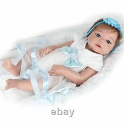 Reborn Baby Dolls 22 Bébés Nouveau-nés Ressemblant Full Vinyl Silicone Baby Girl Doll