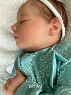 Reborn Doll Katie Asleep By Bountiful Baby, Authentique Réaliste Et Réaliste W Coa
