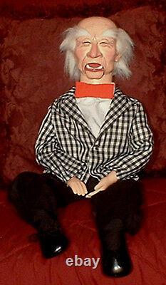 Semi-pro Ventriloquist Vieux Homme Dummy Figurine De Poupée De Marionnettes