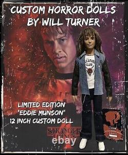 Stranger Things Eddie Custom Horror Doll Ooak Edition Limitée