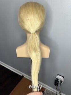 Tête de mannequin en cheveux humains pour la coiffure de poupée cosmétologie mariage